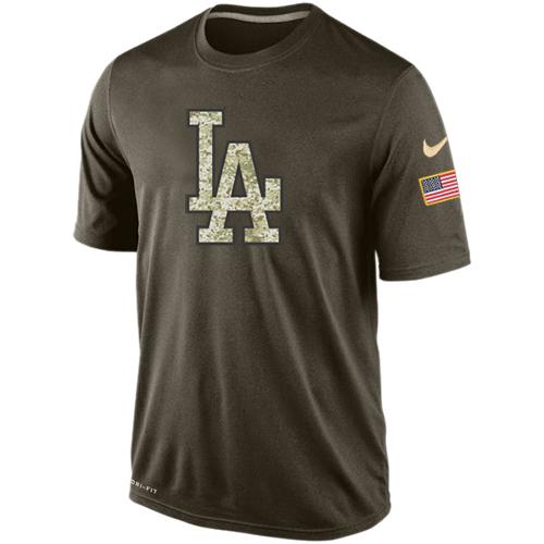 Men's Los Angeles Dodgers Salute To Service Nike Dri-FIT T-Shirt - Click Image to Close
